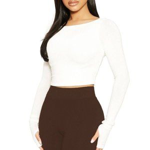 the NW Hole'd Tight Crop Top